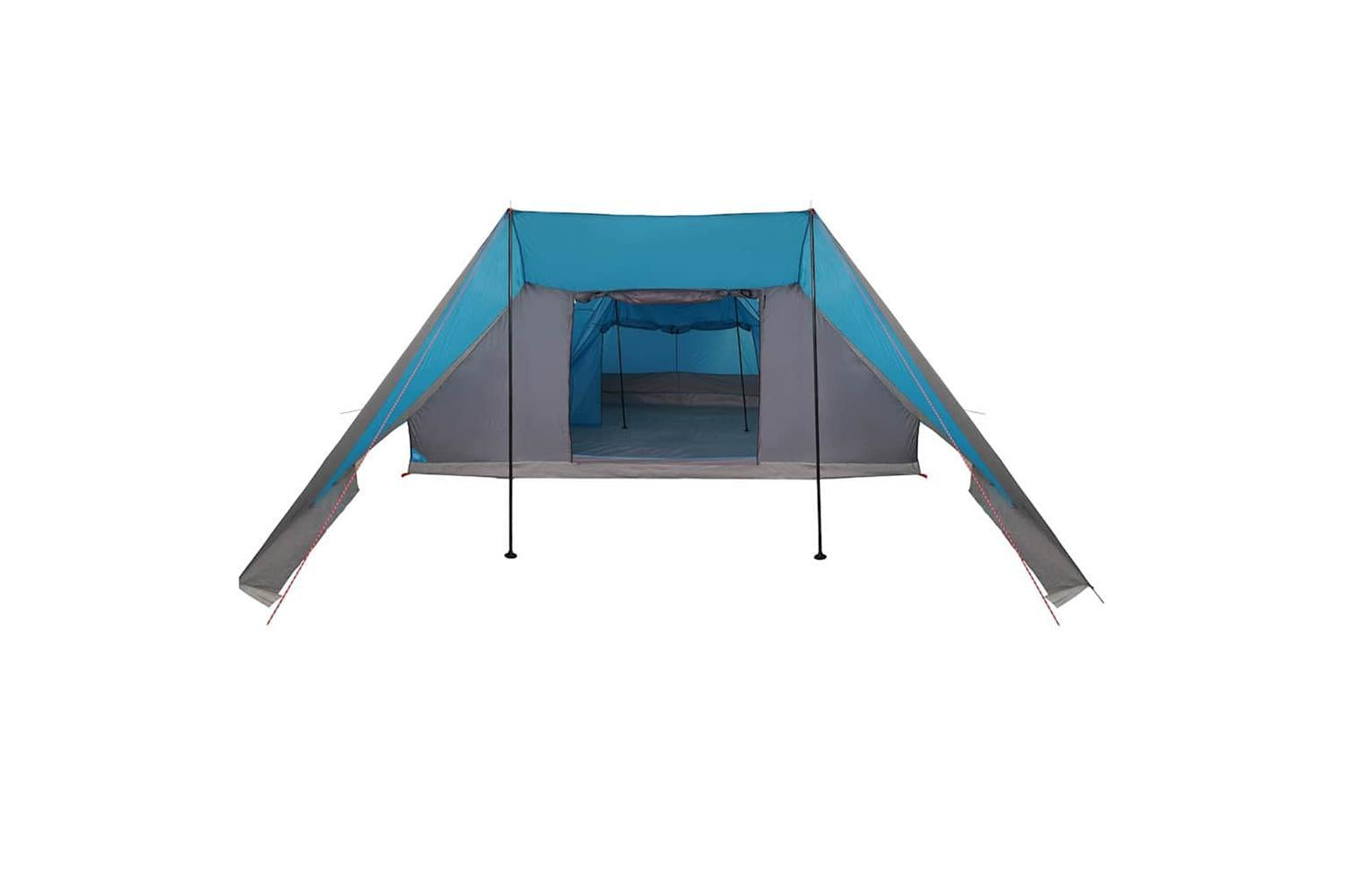 Vidaxl Family Tent Folding With Roof Blue And Grey 660 X 456 X 200 Cm-4