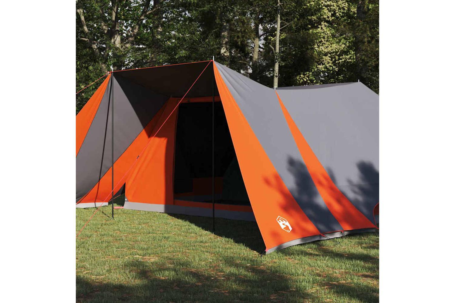 Vidaxl Family Tent Folding Manual Grey And Orange 660 X 456 X 200 Cm-3