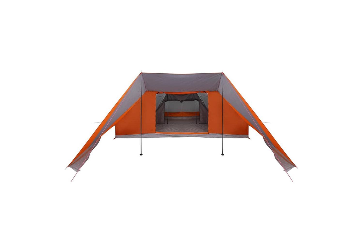 Vidaxl Family Tent Folding Manual Grey And Orange 660 X 456 X 200 Cm-4