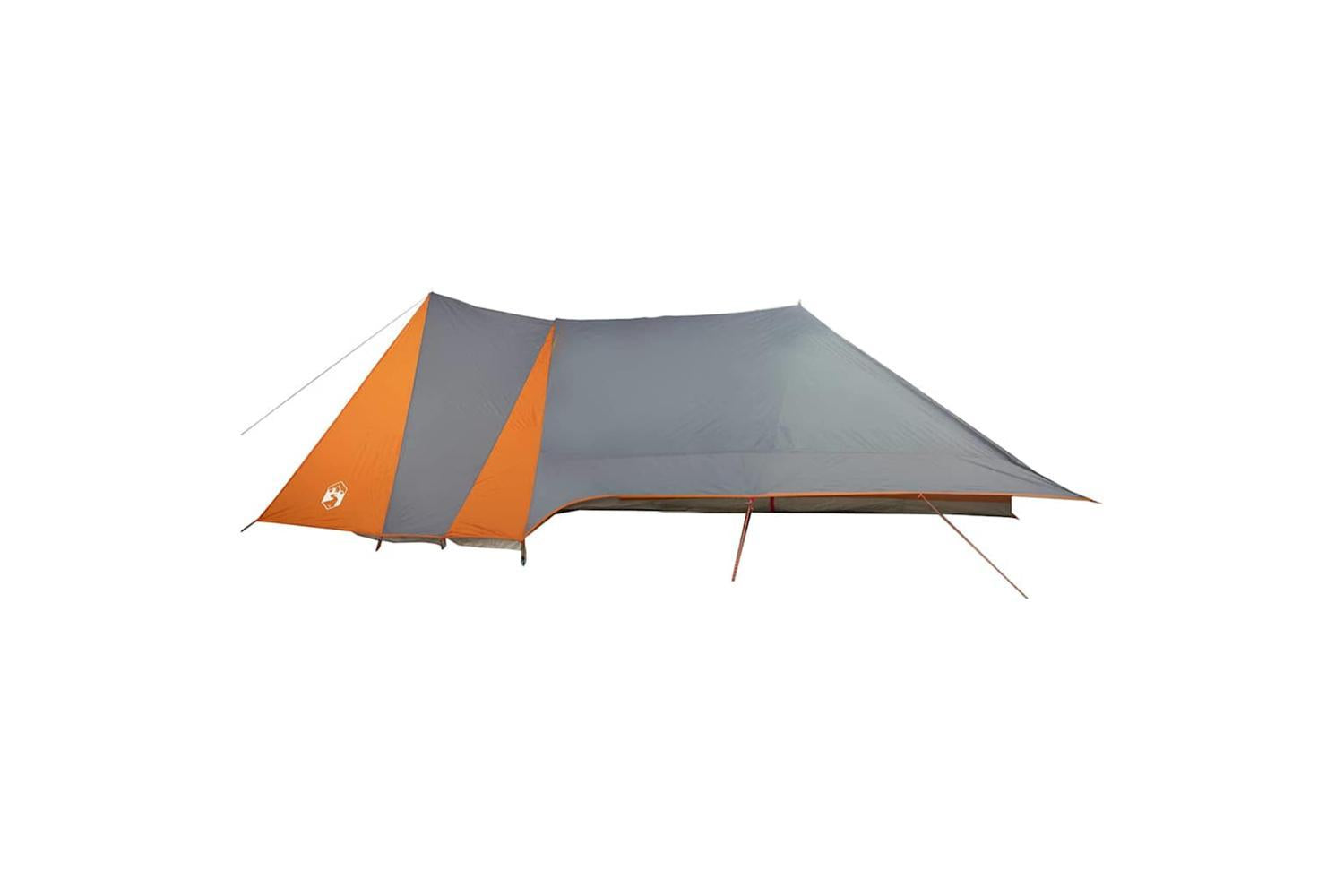 Vidaxl Family Tent Folding Manual Grey And Orange 660 X 456 X 200 Cm-5