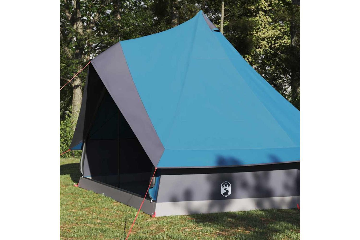 Vidaxl Family Tipi Tent Folding Blue And Grey 400 X 346 X 250 Cm-3