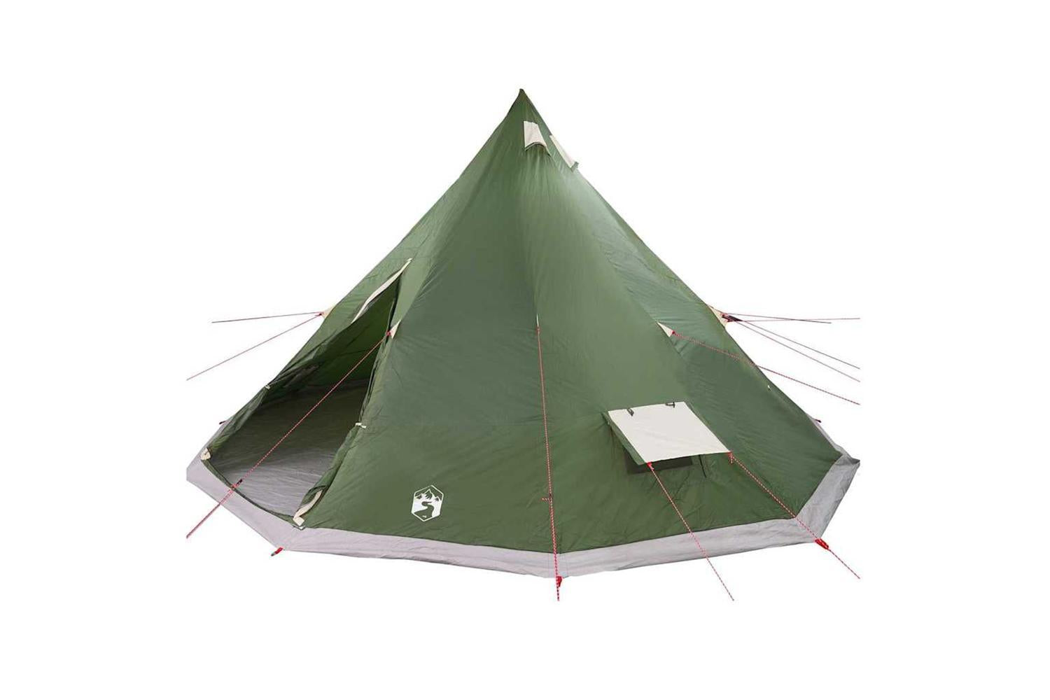 Vidaxl Family Tipi Tent Folding With Roof Green 560 X 560 X 300 Cm-2