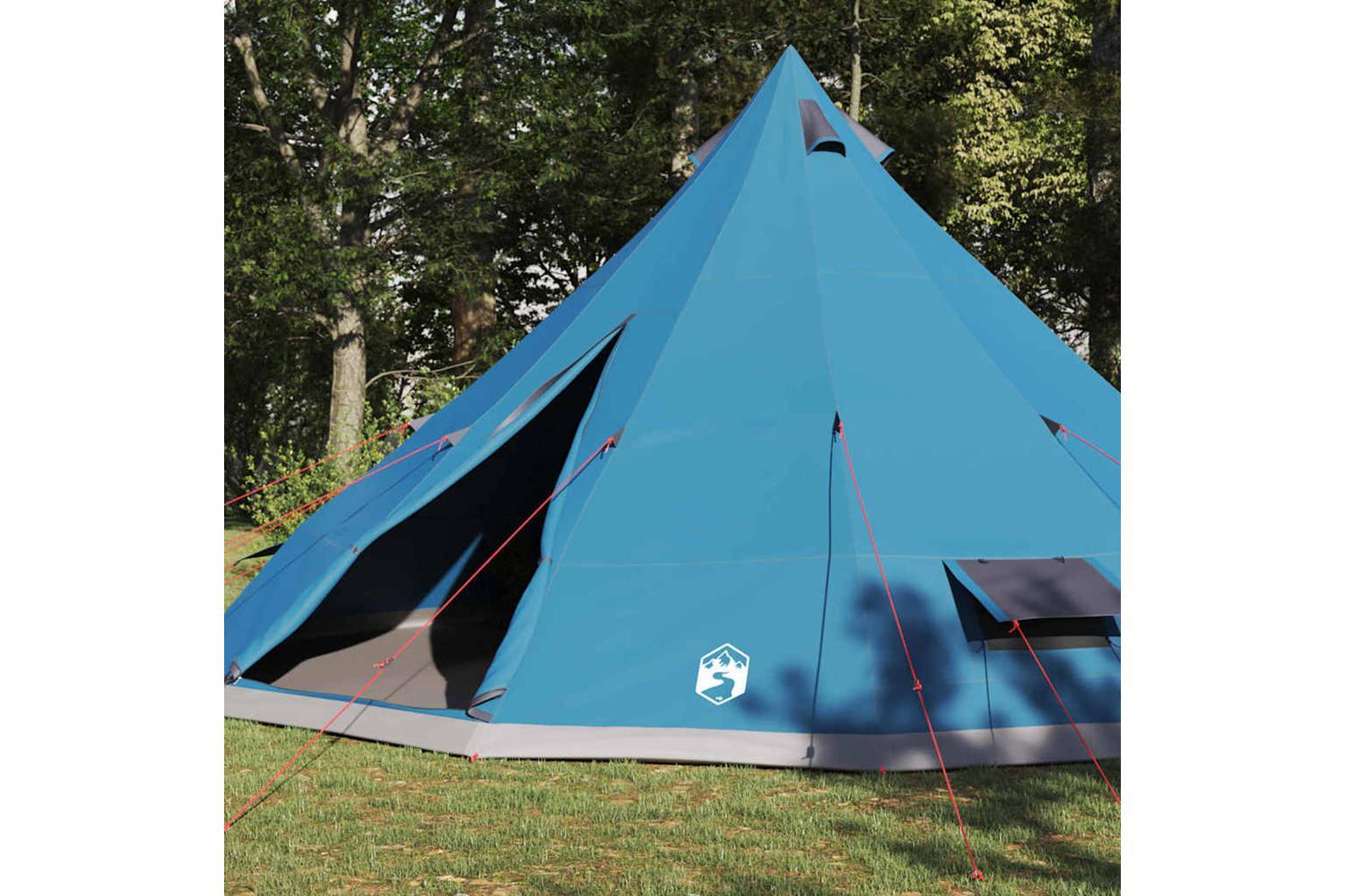 Vidaxl Family Tipi Tent Folding Blue And Grey 560 X 560 X 300 Cm-3