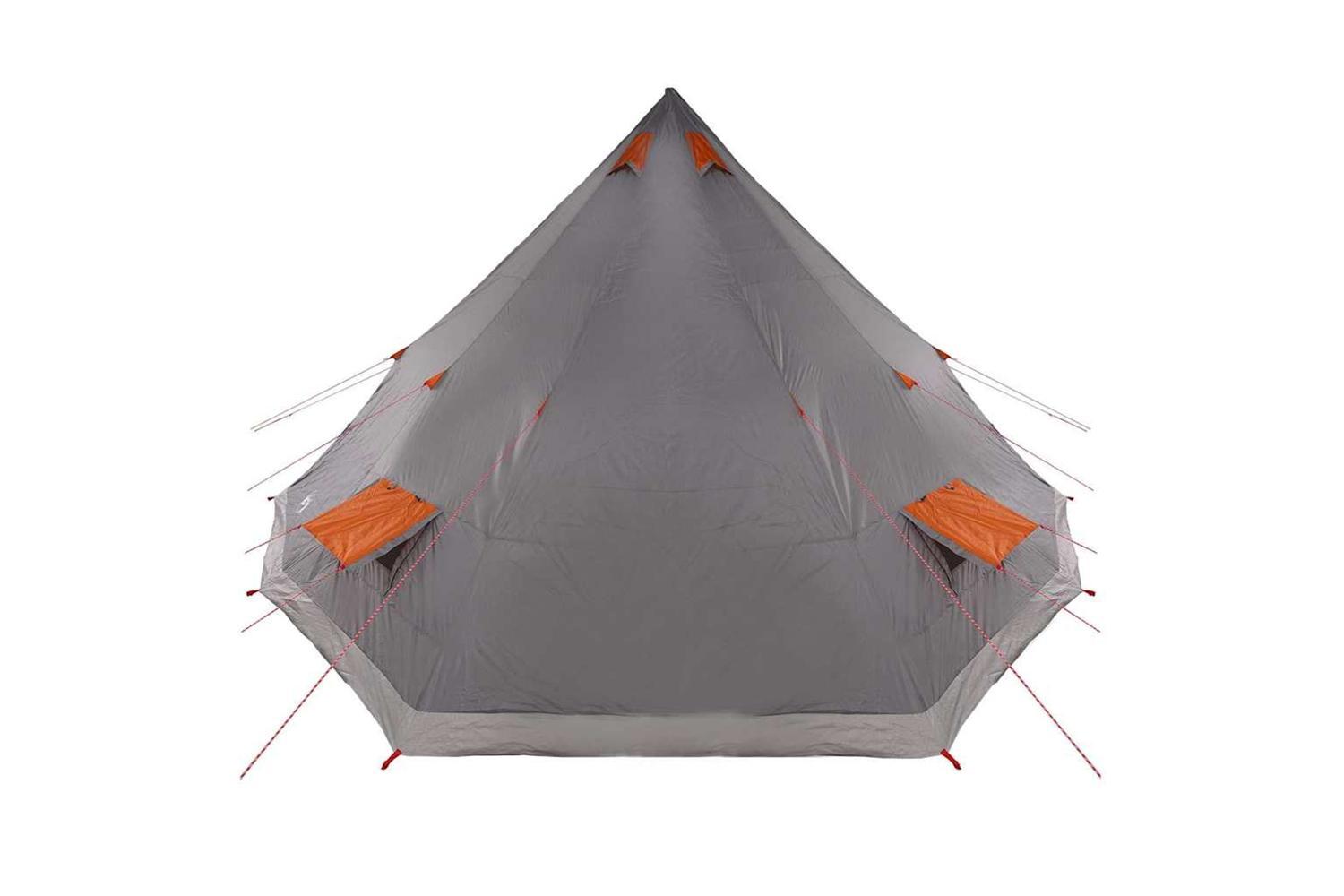 Vidaxl Family Tipi Tent Folding Grey And Orange 560 X 560 X 300 Cm-5