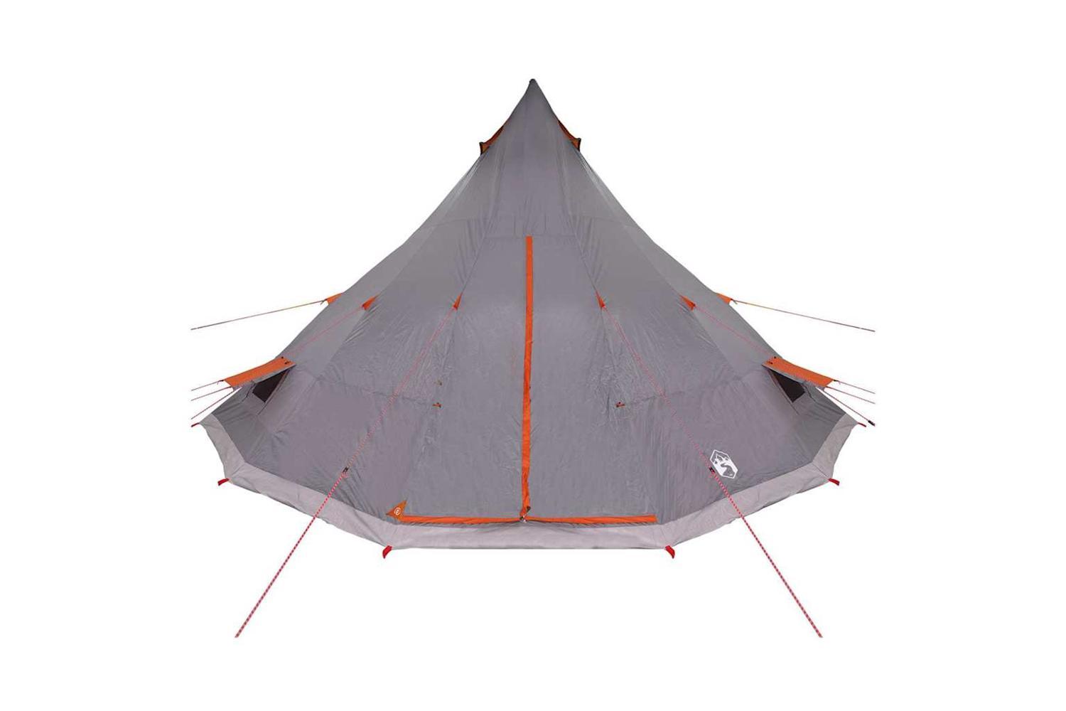 Vidaxl Family Tipi Tent Folding Grey And Orange 560 X 560 X 300 Cm-10