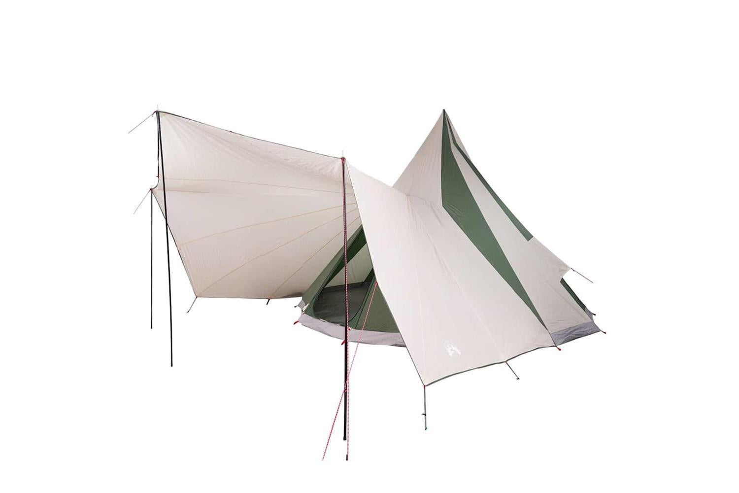 Vidaxl Family Tipi Tent Folding Green And Beige 510 X 690 X 330 Cm-2