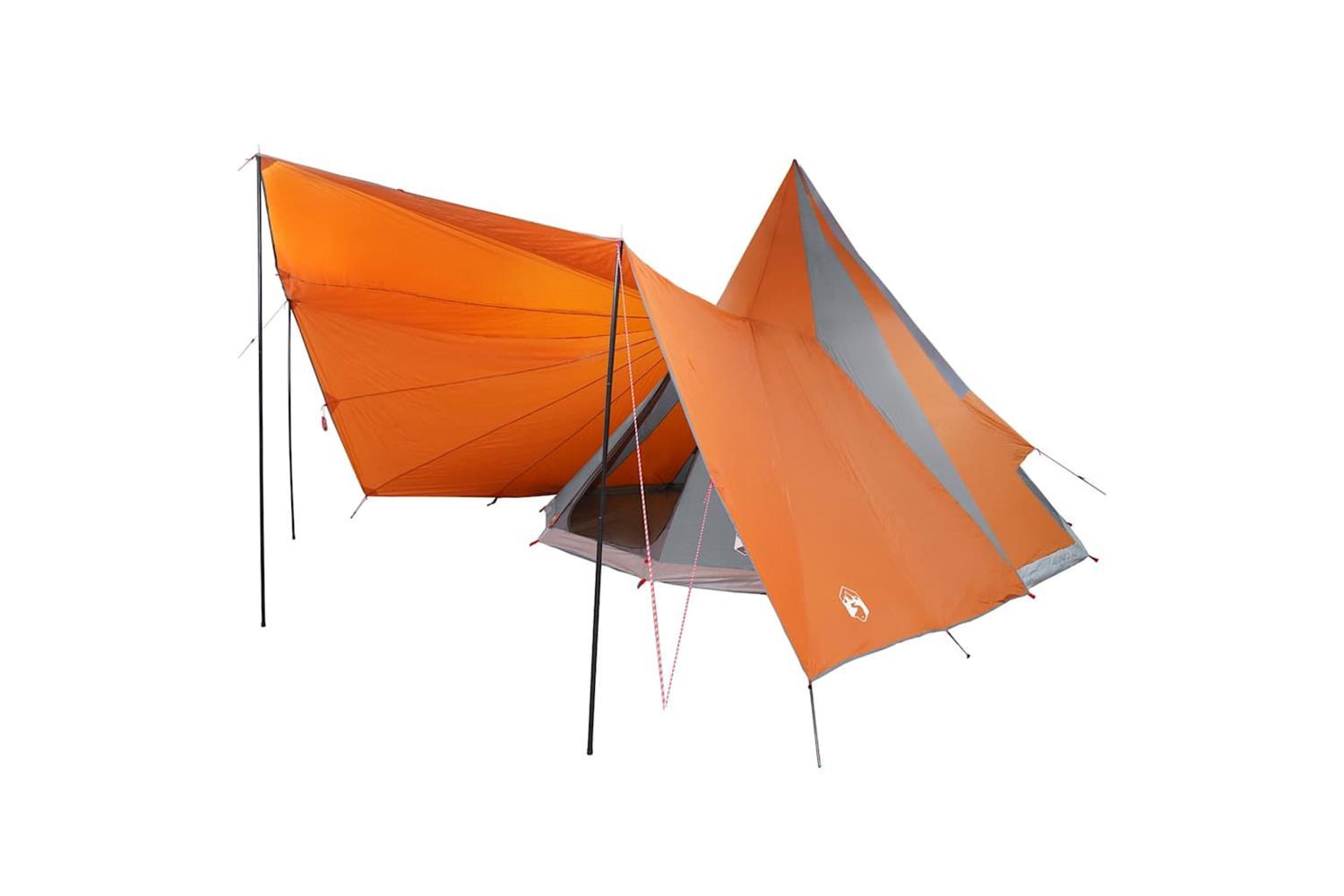 Vidaxl Family Tipi Tent Folding Grey And Orange 510 X 690 X 330 Cm-2
