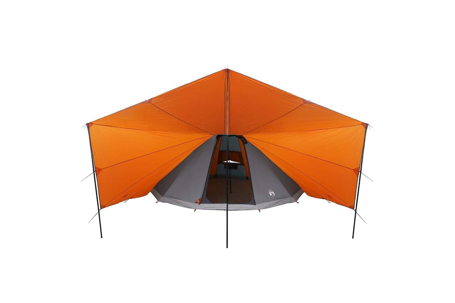 Vidaxl Family Tipi Tent Folding Grey And Orange 510 X 690 X 330 Cm-4