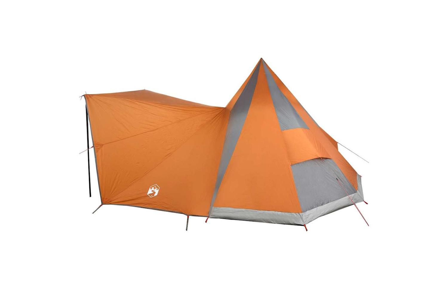 Vidaxl Family Tipi Tent Folding Grey And Orange 510 X 690 X 330 Cm-5
