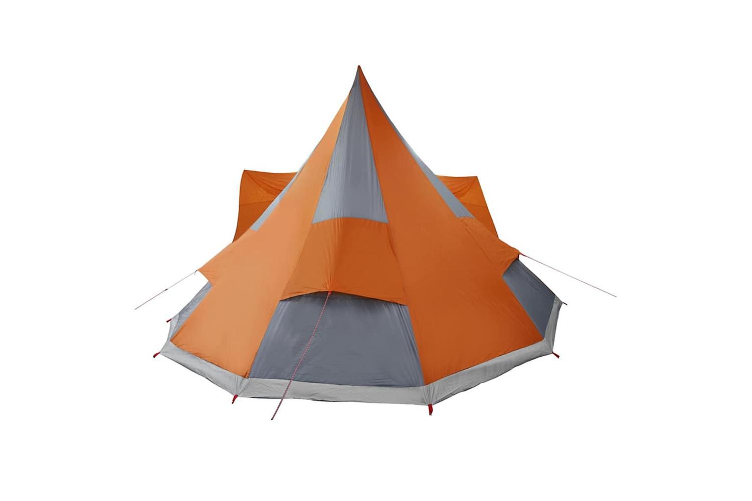 Vidaxl Family Tipi Tent Folding Grey And Orange 510 X 690 X 330 Cm-6