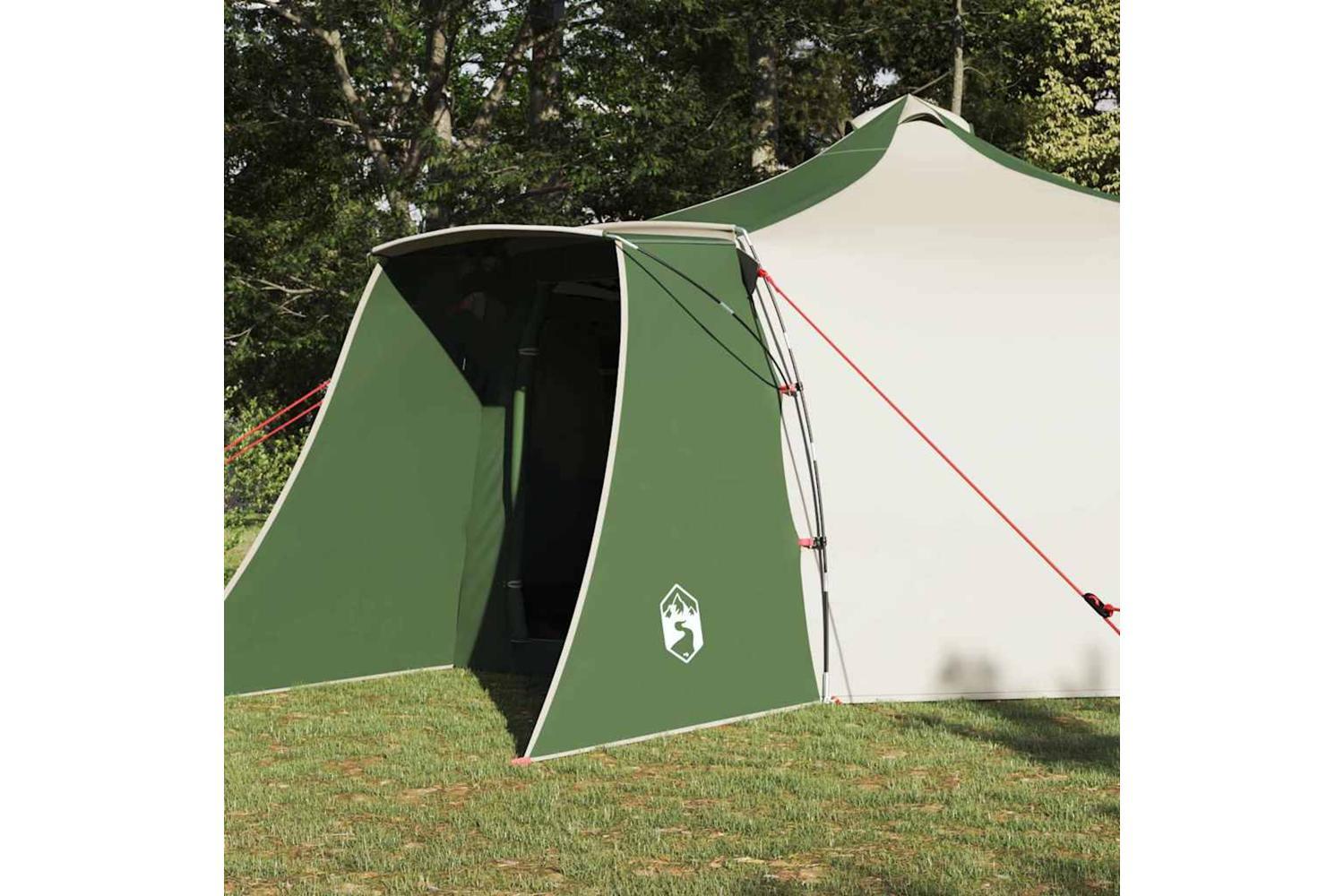 Vidaxl Tipi Tent With Roof Green And Beige 492 X 492 X 275 Cm Fabric-3