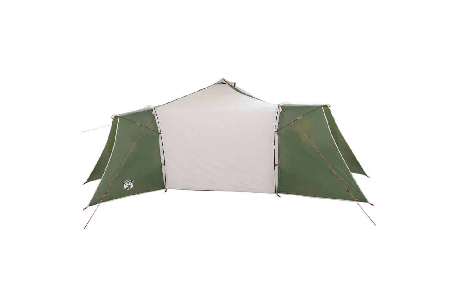 Vidaxl Tipi Tent With Roof Green And Beige 492 X 492 X 275 Cm Fabric-5
