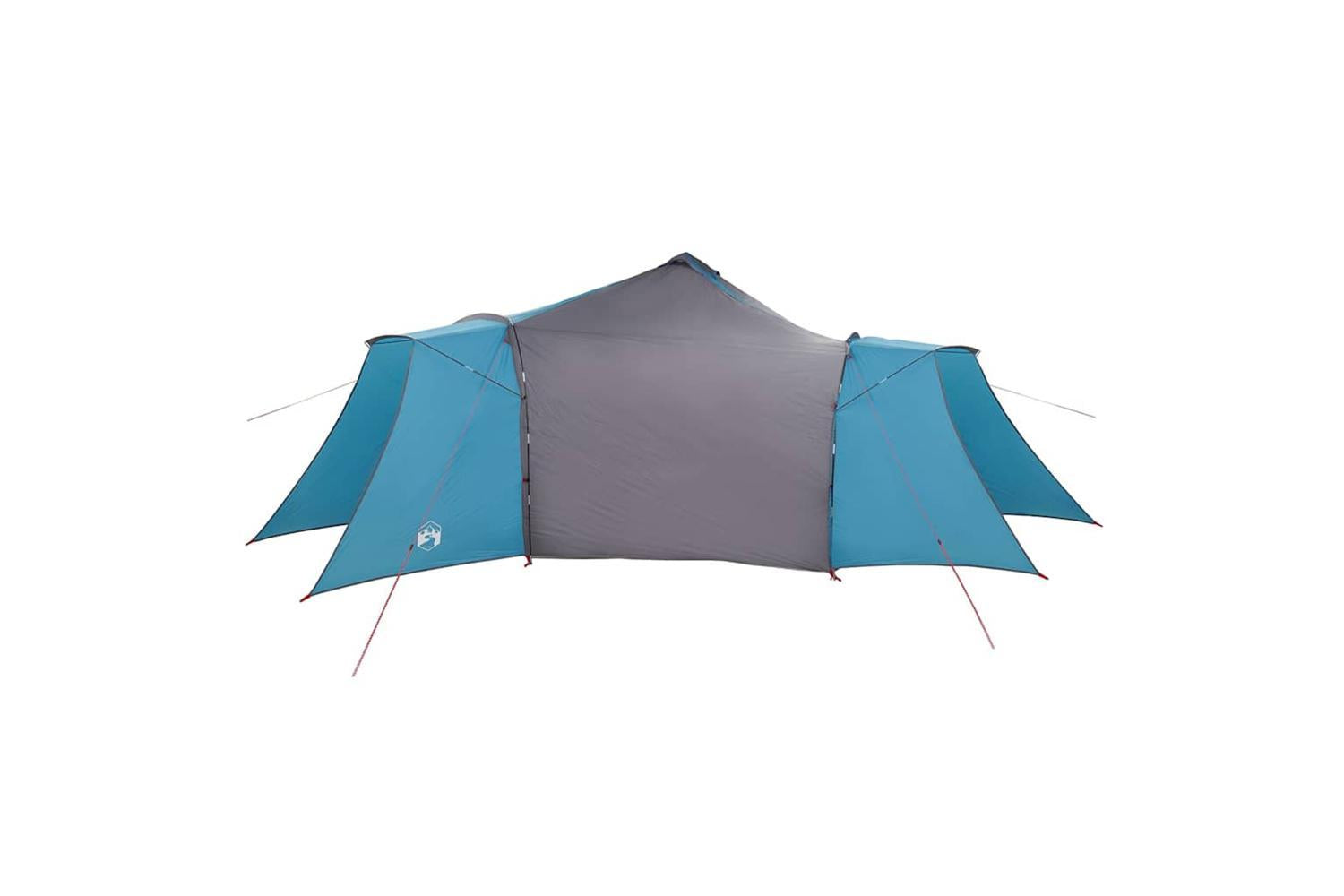 Vidaxl Tipi Tent With Roof Blue And Grey 492 X 492 X 275 Cm Fabric-5