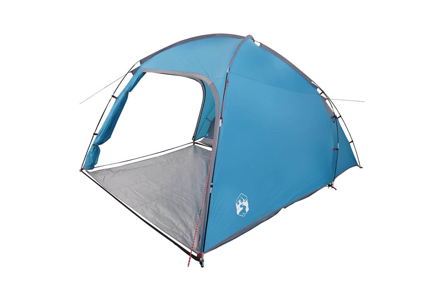 Vidaxl Tent With Roof Blue 370 X 230 X 185 Cm Polyester And Fibreglass-2