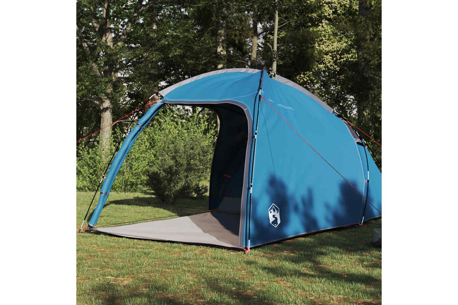 Vidaxl Tent With Roof Blue 370 X 230 X 185 Cm Polyester And Fibreglass-3