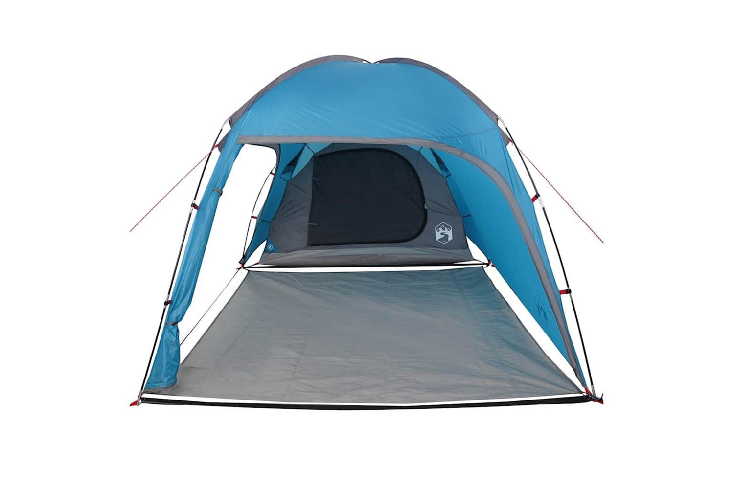 Vidaxl Tent With Roof Blue 370 X 230 X 185 Cm Polyester And Fibreglass-4
