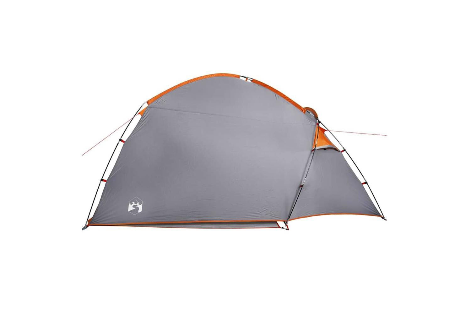 Vidaxl Tent With Roof Manual Grey And Orange 370 X 230 X 185 Cm-5