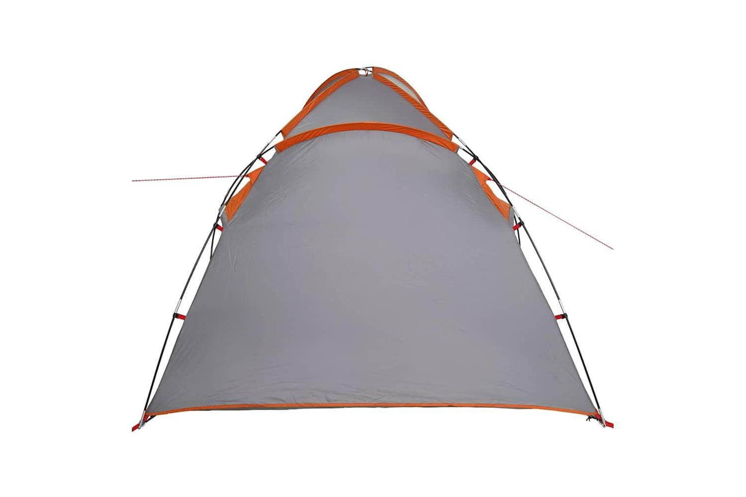 Vidaxl Tent With Roof Manual Grey And Orange 370 X 230 X 185 Cm-6