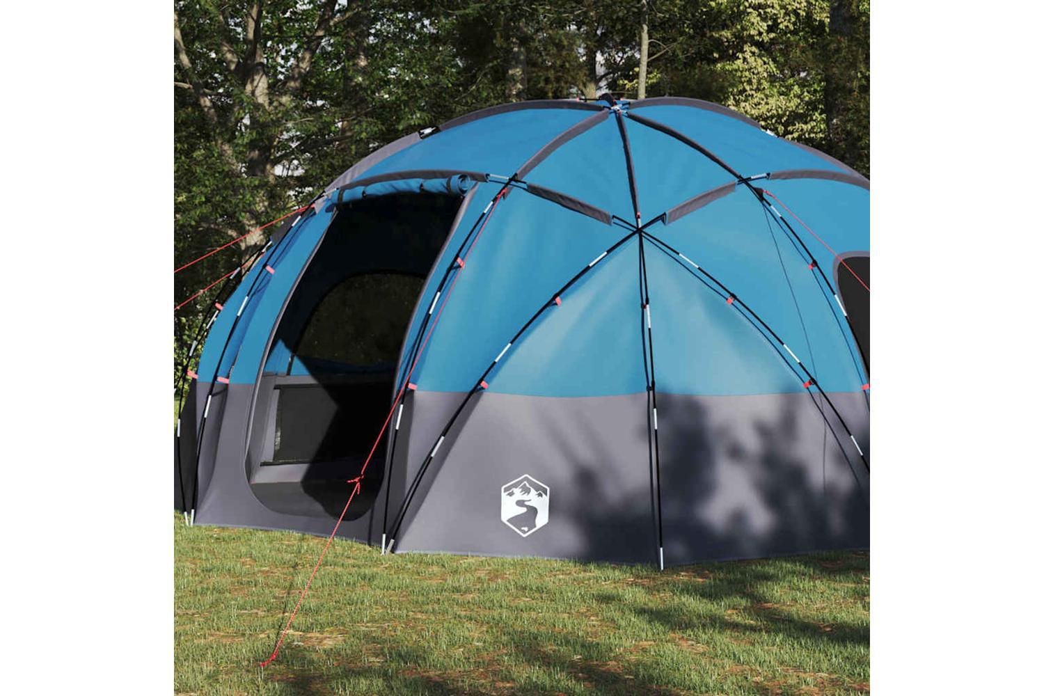 Vidaxl Camping Tent With Roof Blue 475 X 475 X 235 Cm Polyester-3