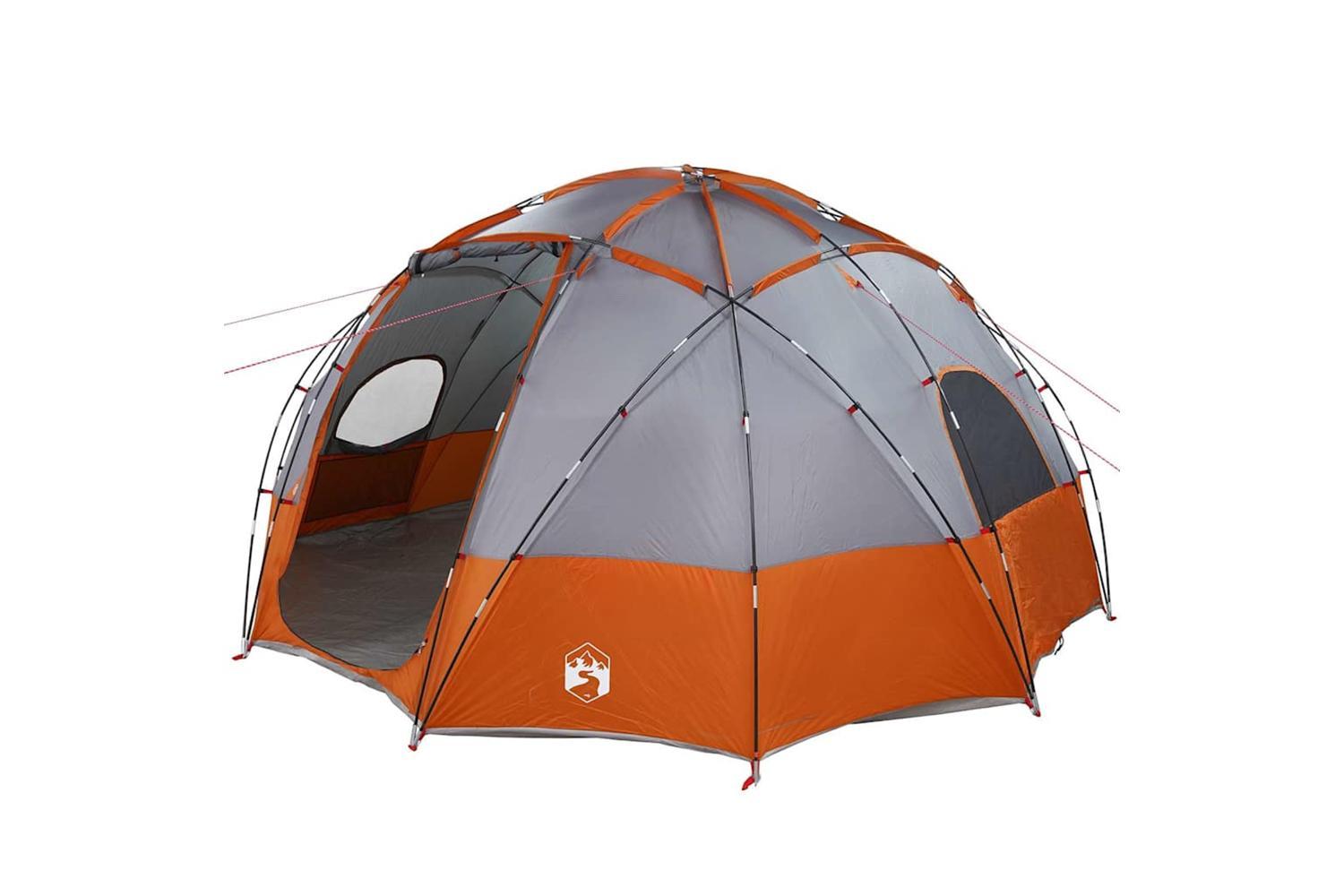 Vidaxl Camping Tent Grey And Orange 475 X 475 X 235 Cm Polyester-2