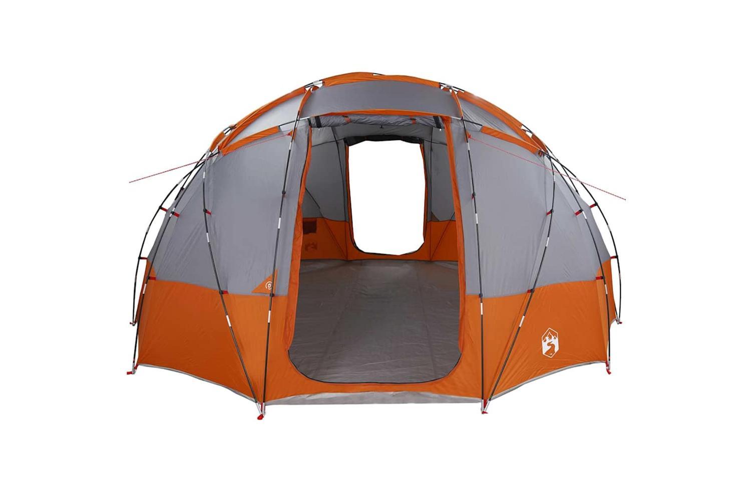 Vidaxl Camping Tent Grey And Orange 475 X 475 X 235 Cm Polyester-4