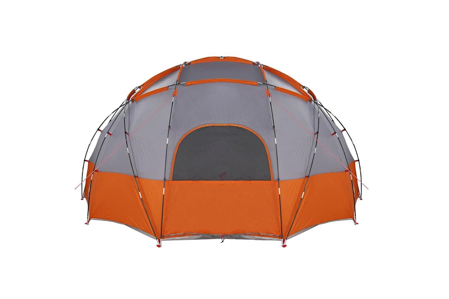 Vidaxl Camping Tent Grey And Orange 475 X 475 X 235 Cm Polyester-5