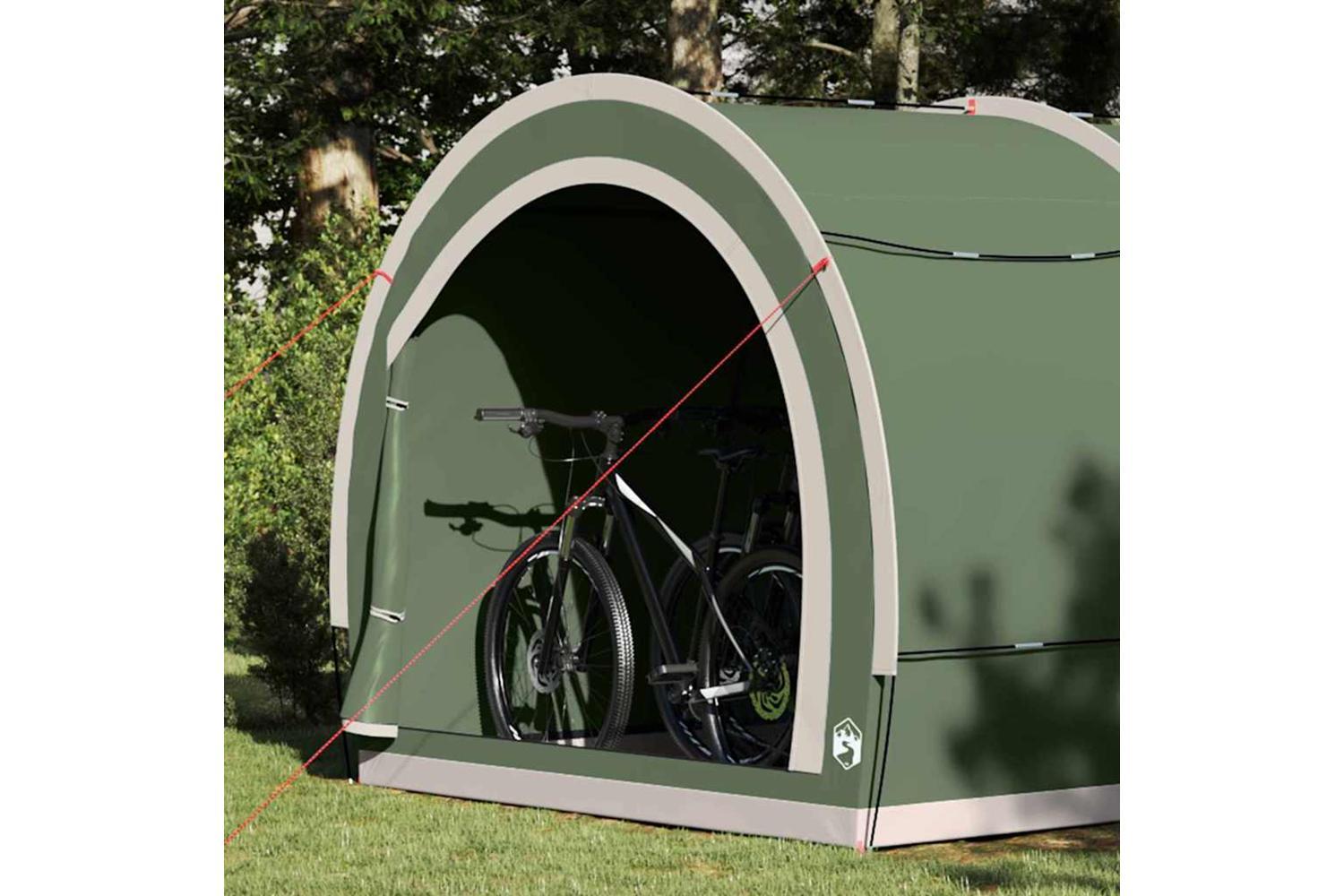 Vidaxl Bike Storage Tent With Roof Green 256 X 222 X 182 Cm-3