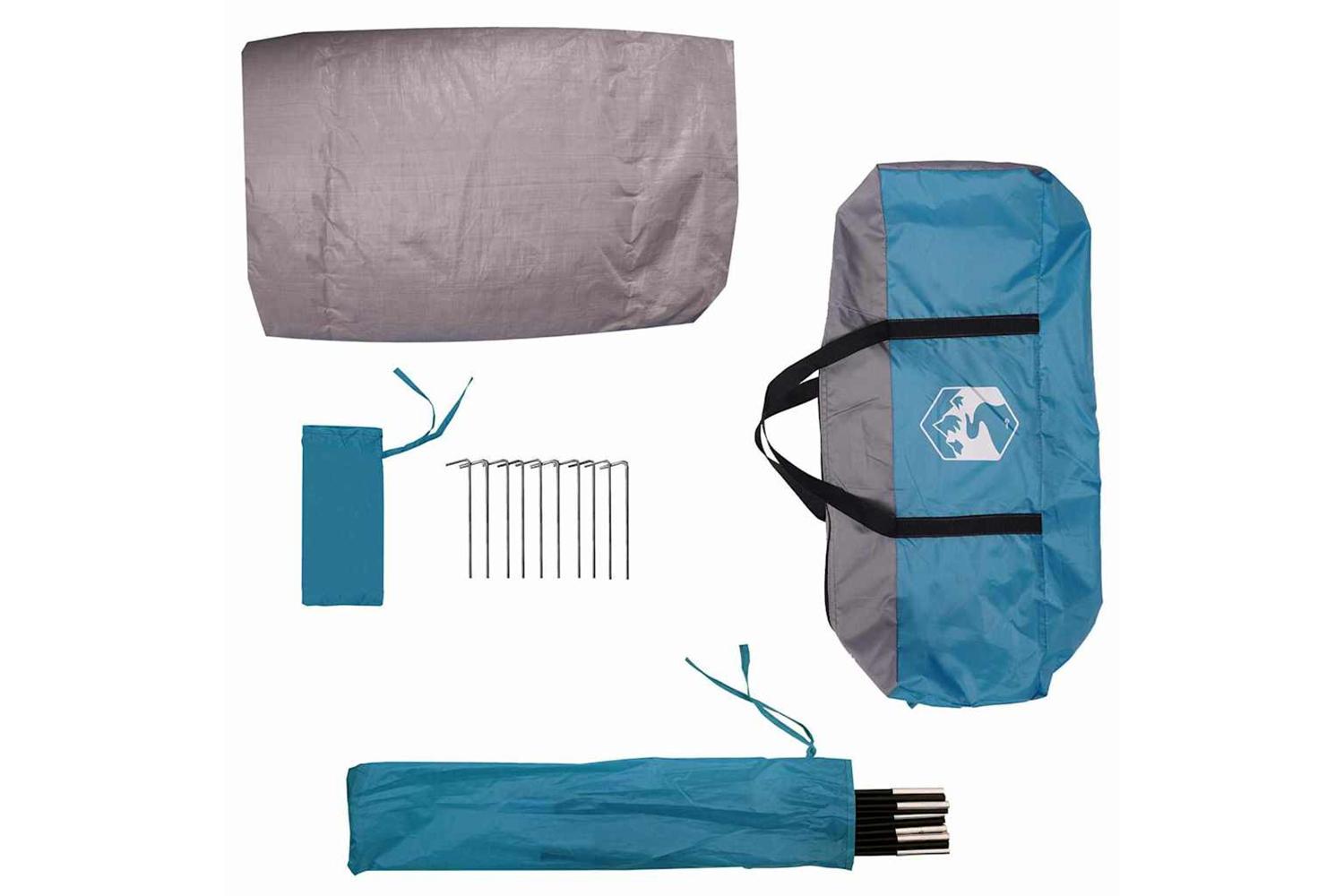 Vidaxl Bike Storage Tent With Roof Blue 256 X 222 X 182 Cm-9