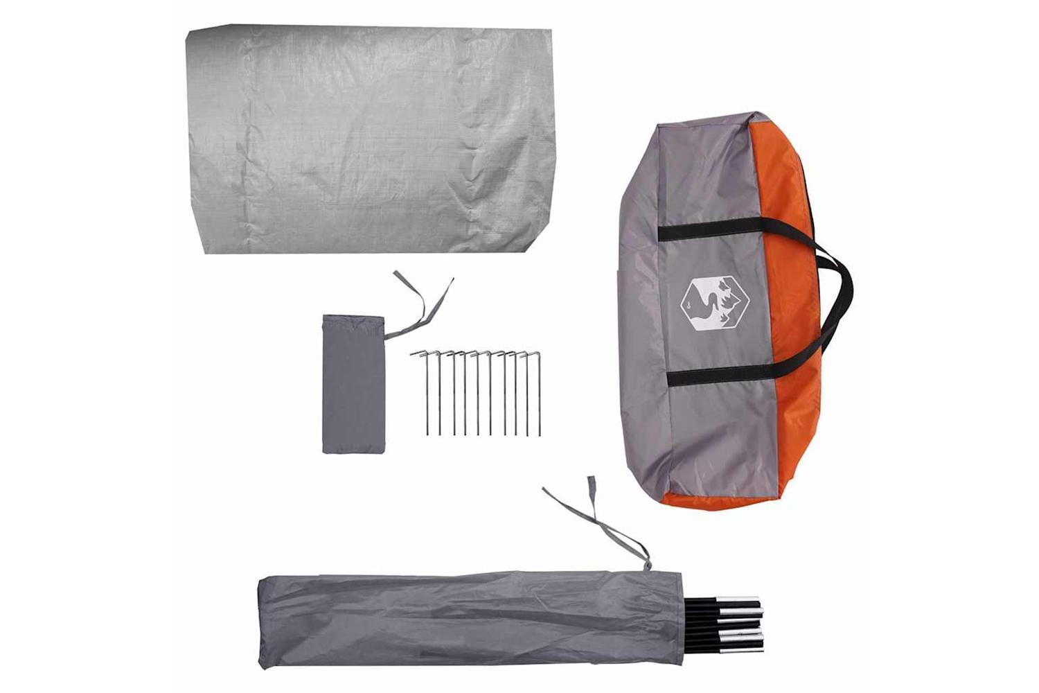Vidaxl Bike Storage Tent With Roof Grey And Orange 256 X 222 X 182 Cm-9