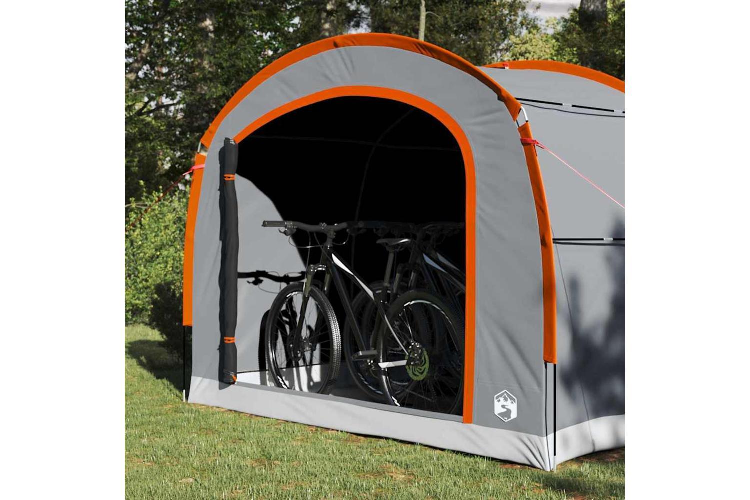 Vidaxl Tent With Roof Grey And Orange 268 X 240 X 191 Cm Polyester-3