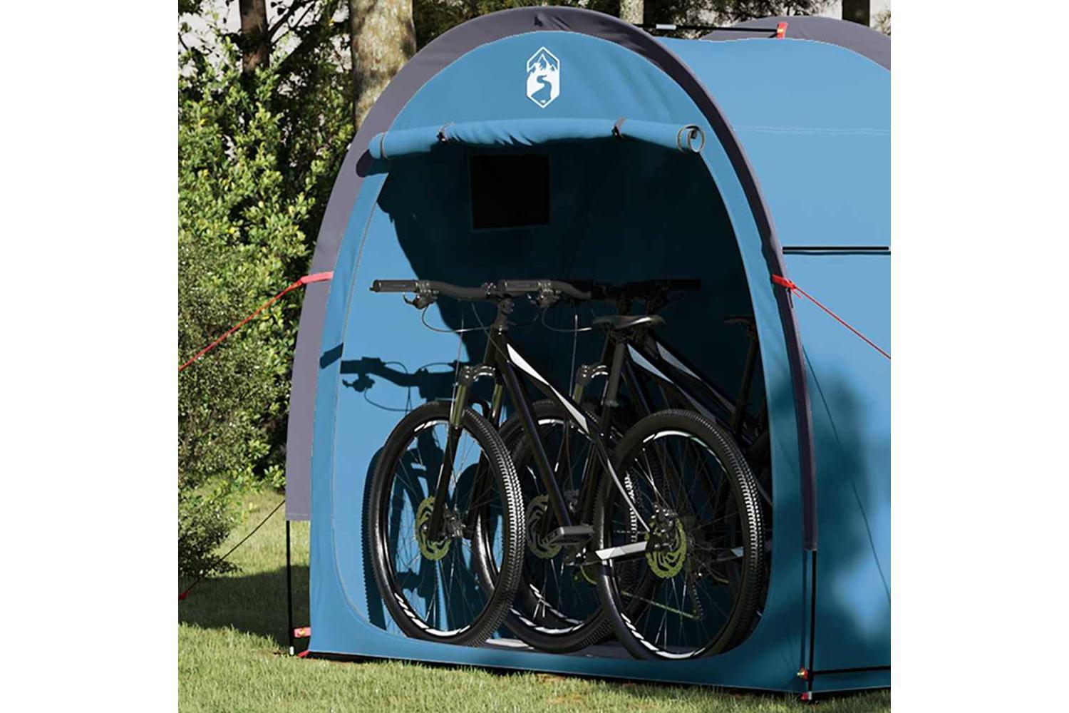 Vidaxl Bike Storage Tent With Roof With Storage Blue 210 X 90 X 174 Cm-3