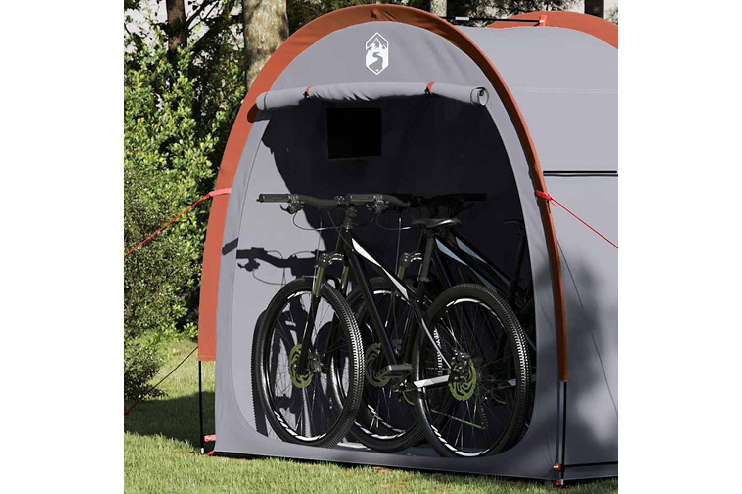 Vidaxl Bike Storage Tent With Roof Grey And Orange 210 X 90 X 174 Cm-3