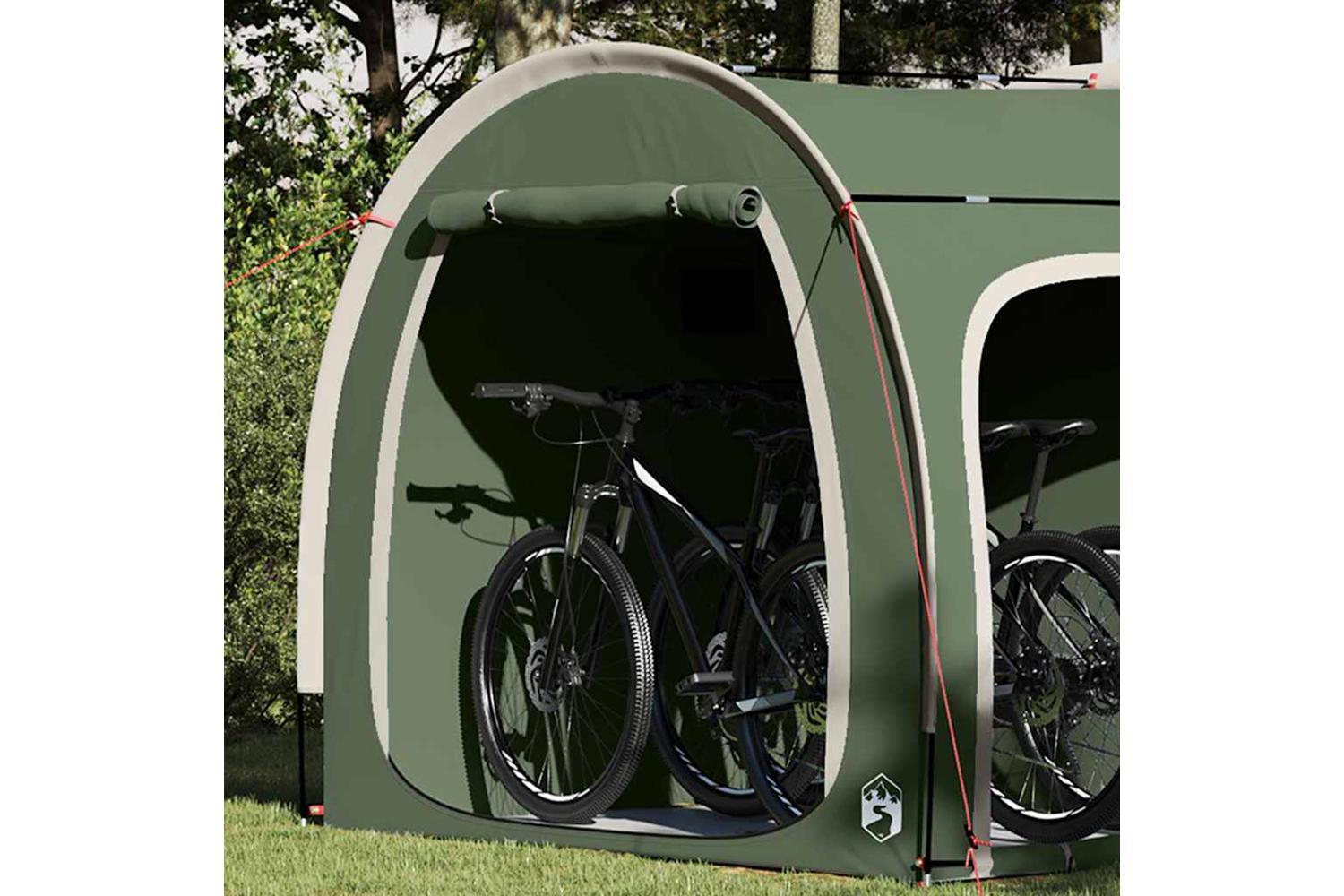 Vidaxl Bike Storage Tent With Roof Green 218 X 156 X 180 Cm-3