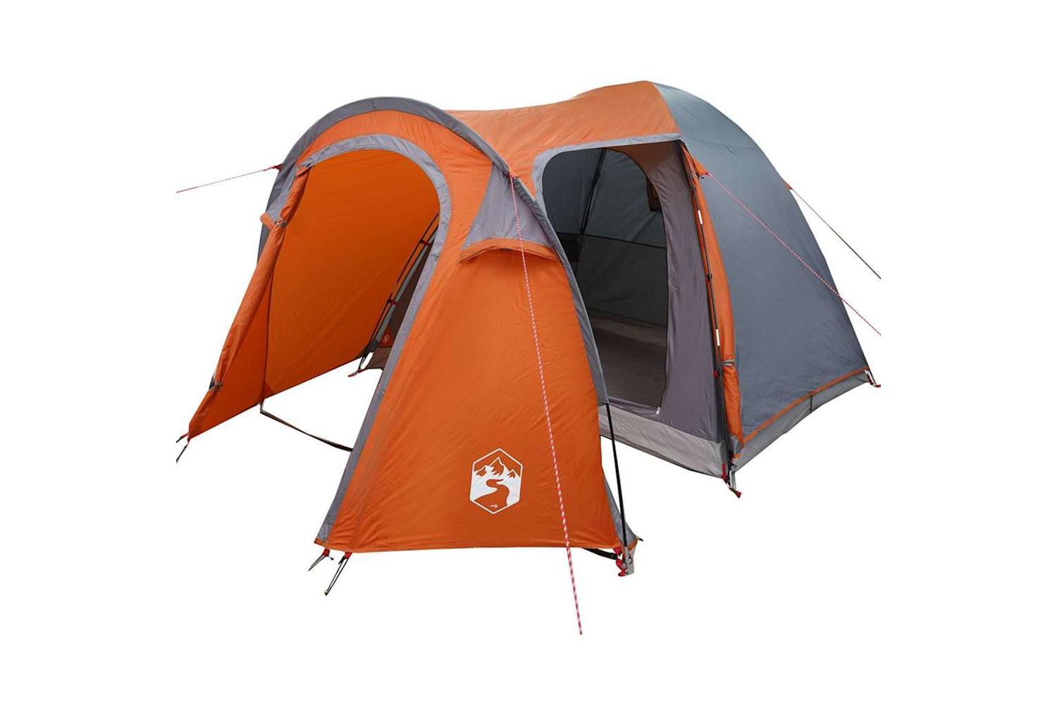Vidaxl Dome Tent Dome With Roof Grey And Orange 384 X 254 X 170 Cm-2