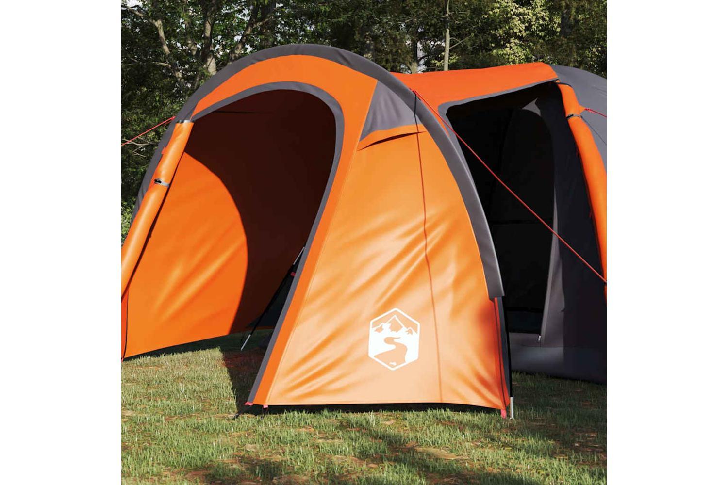 Vidaxl Dome Tent Dome With Roof Grey And Orange 384 X 254 X 170 Cm-3