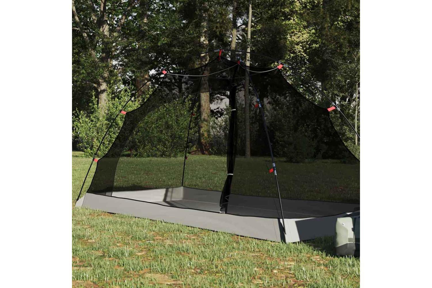 Vidaxl Tent With Roof Other Manual Grey And Black 236 X 108 X 120 Cm-3