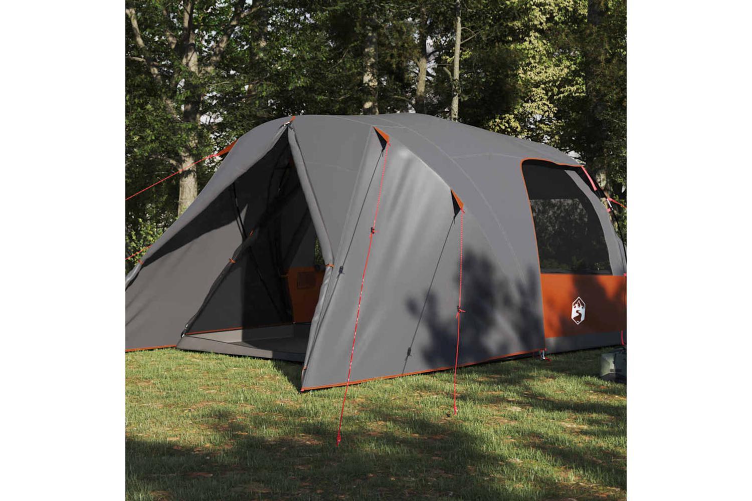Vidaxl Dome Tent With Roof Grey And Orange 455 X 252 X 178 Cm-3