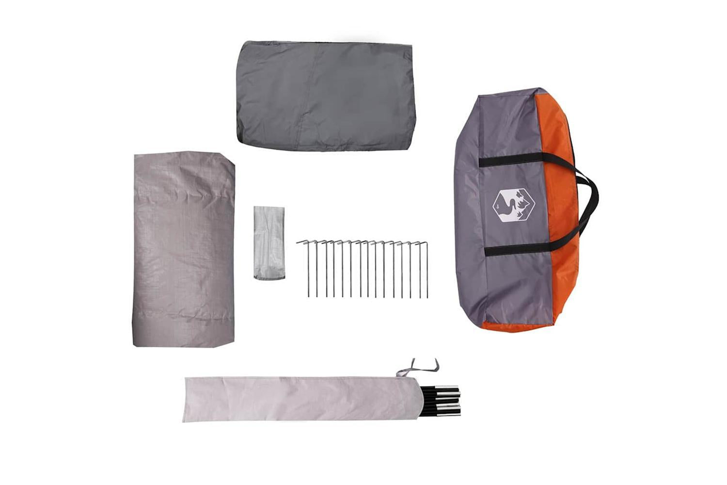 Vidaxl Dome Tent With Roof Grey And Orange 455 X 252 X 178 Cm-10