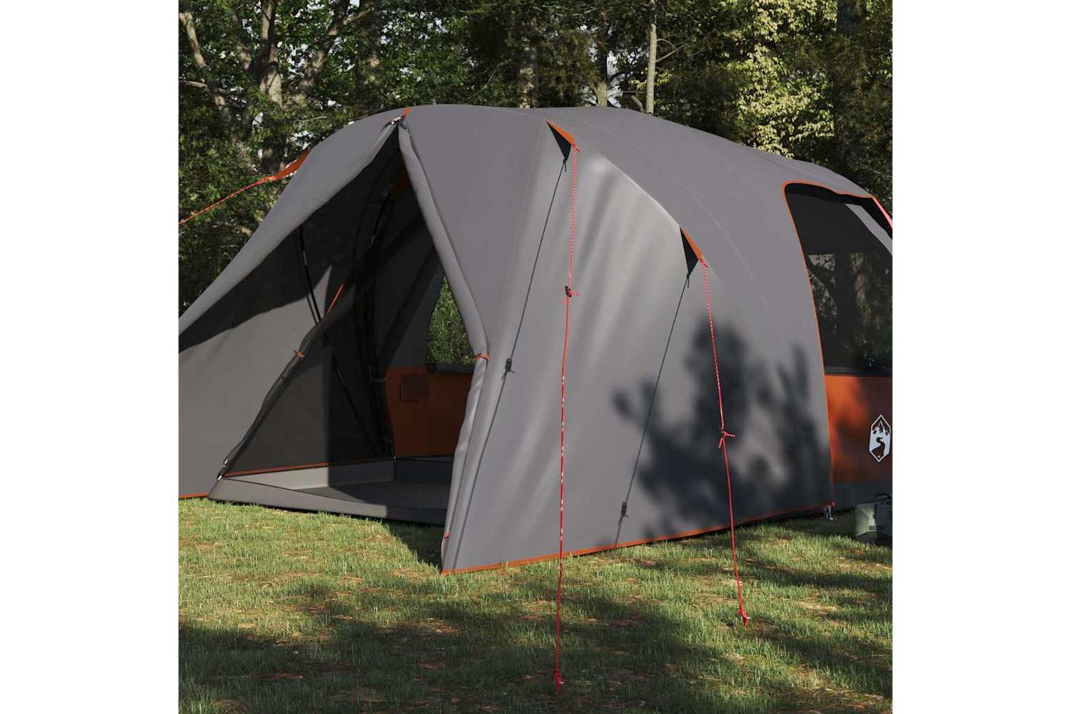 Vidaxl Dome Tent With Roof Grey And Orange 500 X 314 X 206 Cm-3