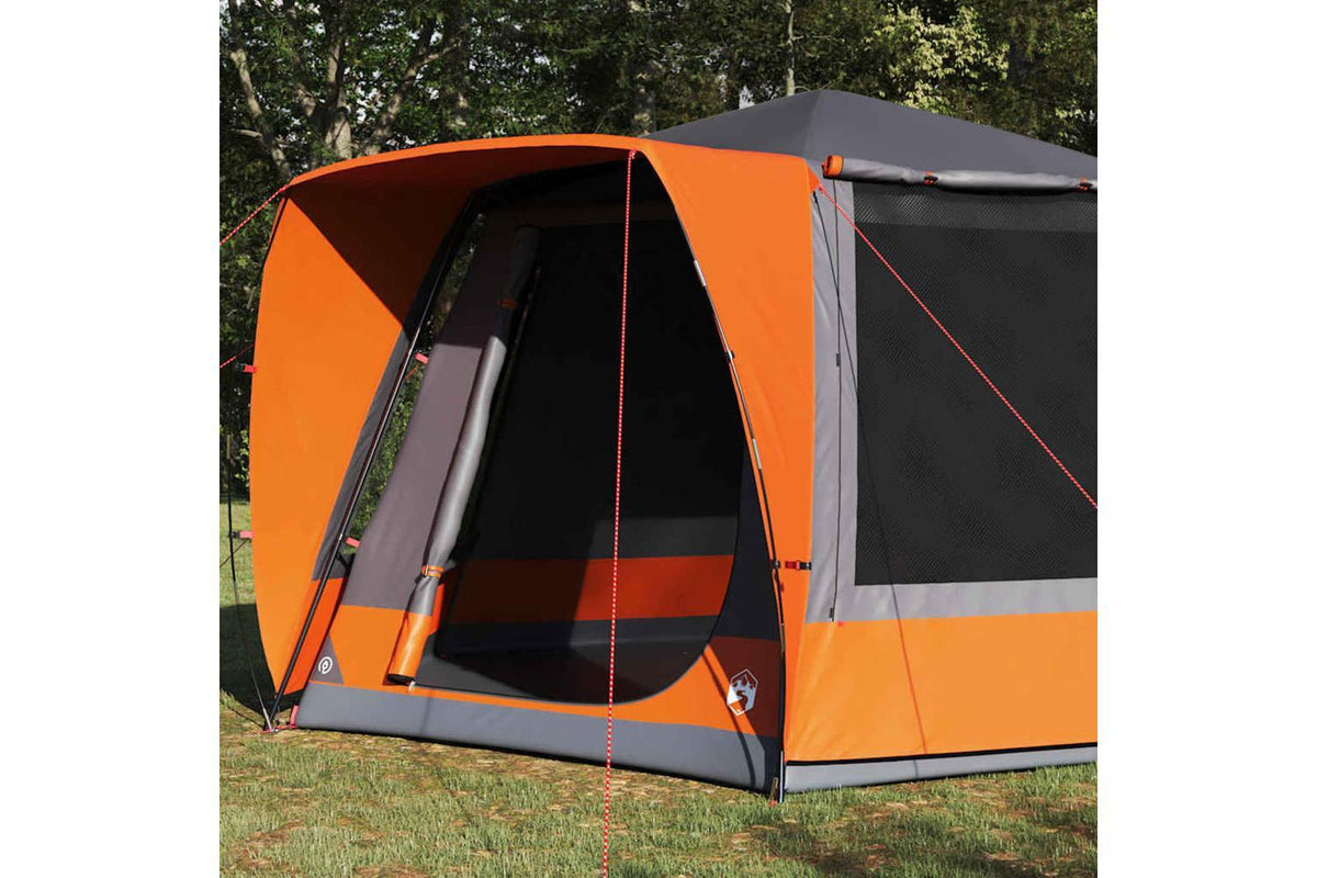 Vidaxl Camping Tent Grey And Orange 420 X 420 X 227 Cm Polyester-3