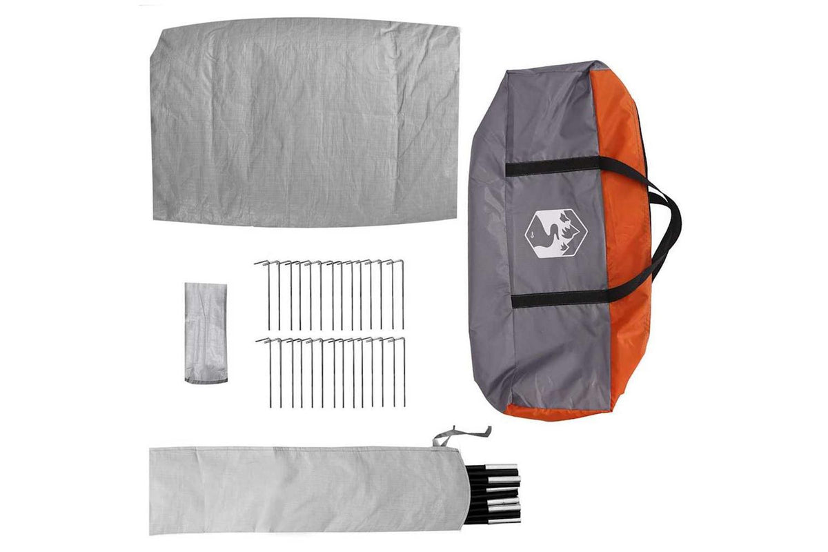 Vidaxl Camping Tent Grey And Orange 420 X 420 X 227 Cm Polyester-10