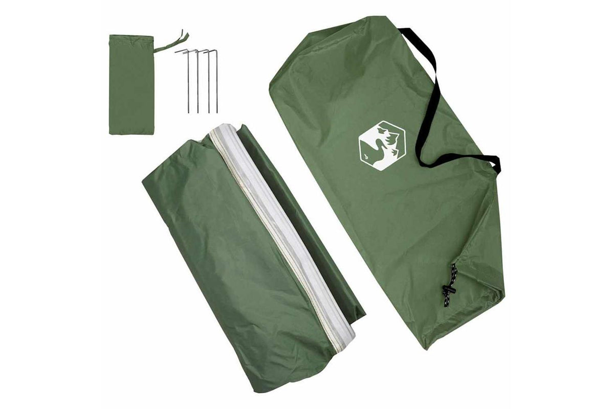 Vidaxl Water Resistant Tarp With Roof Green-10