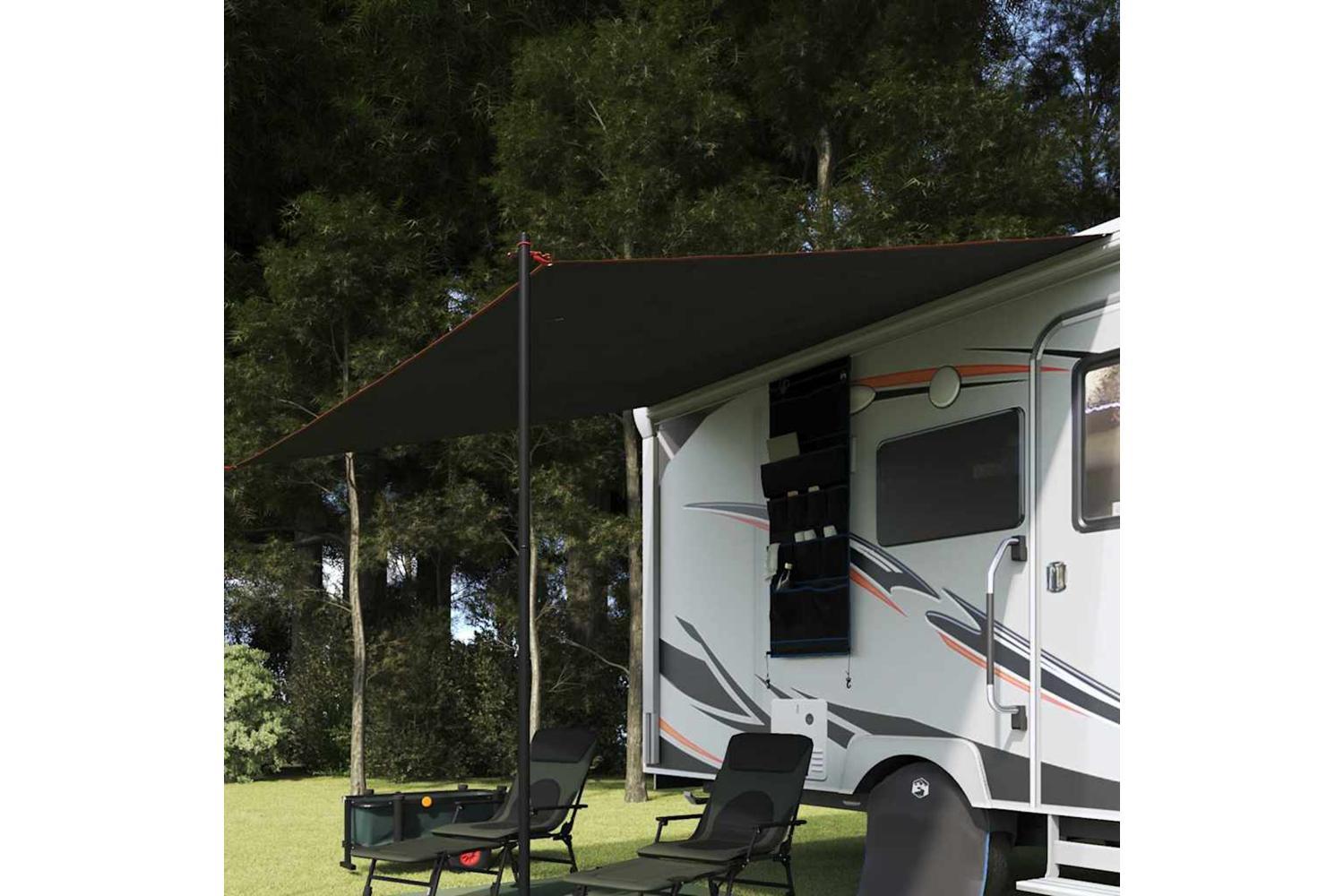 Vidaxl Water Resistant Tarp With Roof Grey And Orange-3