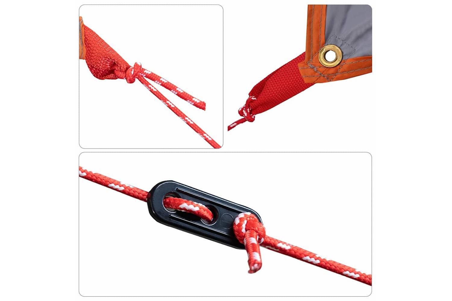 Vidaxl Water Resistant Tarp With Roof Grey And Orange-6