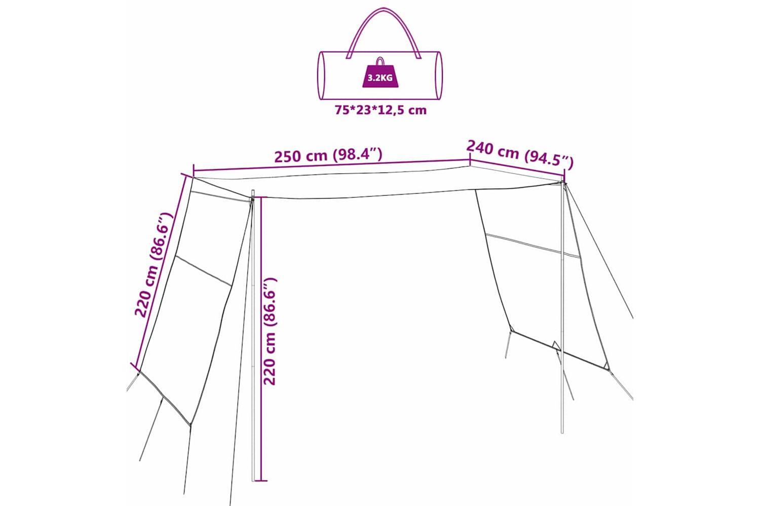 Vidaxl Water Resistant Tarp With Roof-9