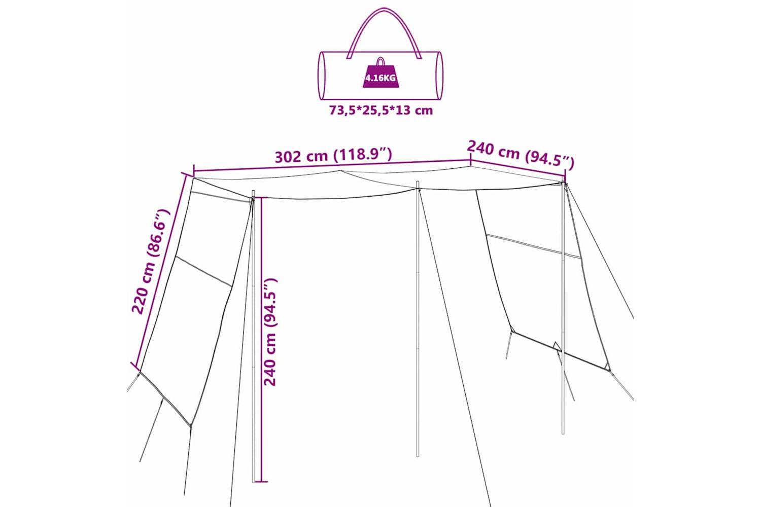 Vidaxl Water Resistant Tarp With Roof-9