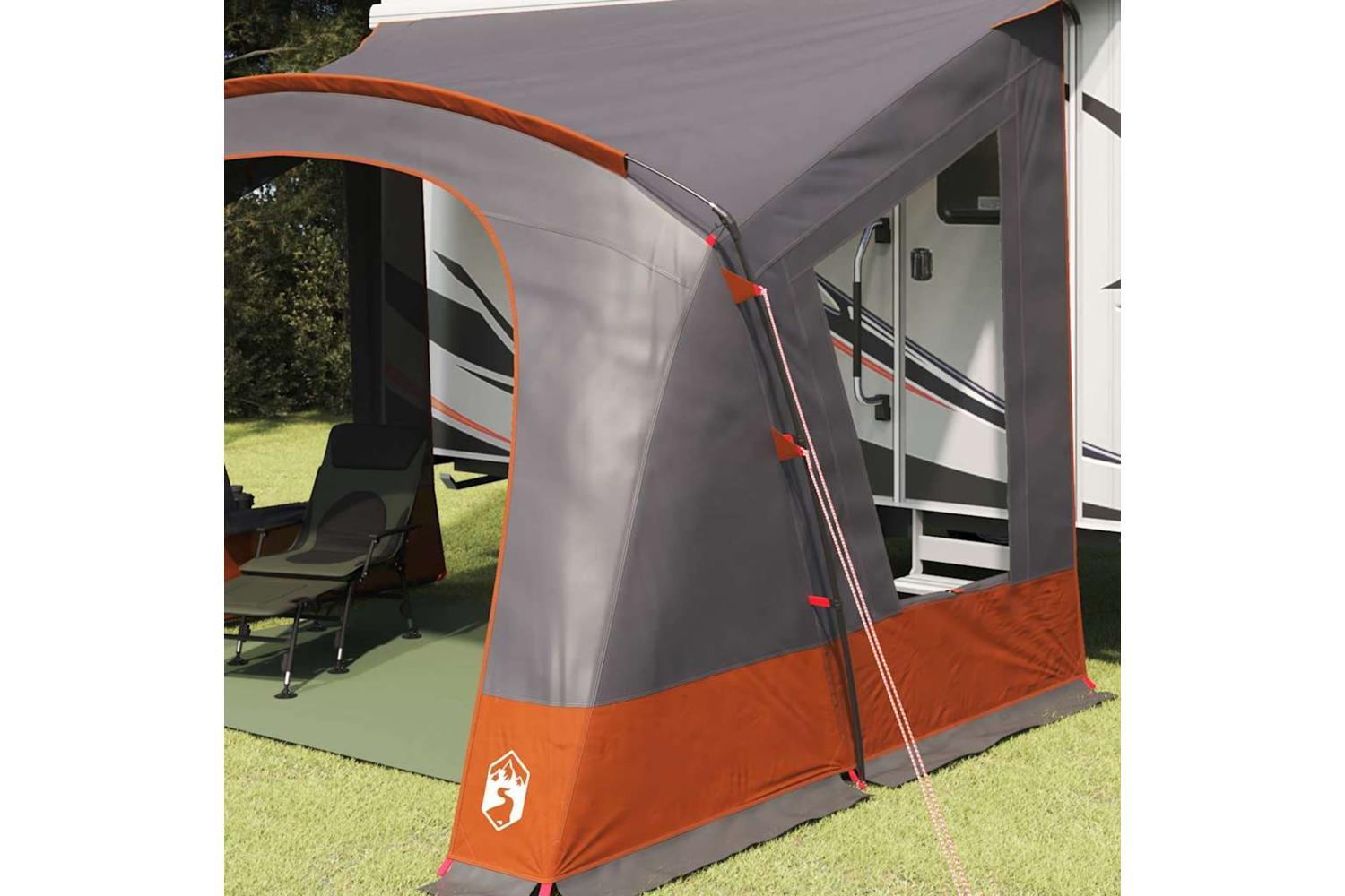 Vidaxl Caravan Tent With Roof Grey And Orange 410 X 275 X 245 Cm-3