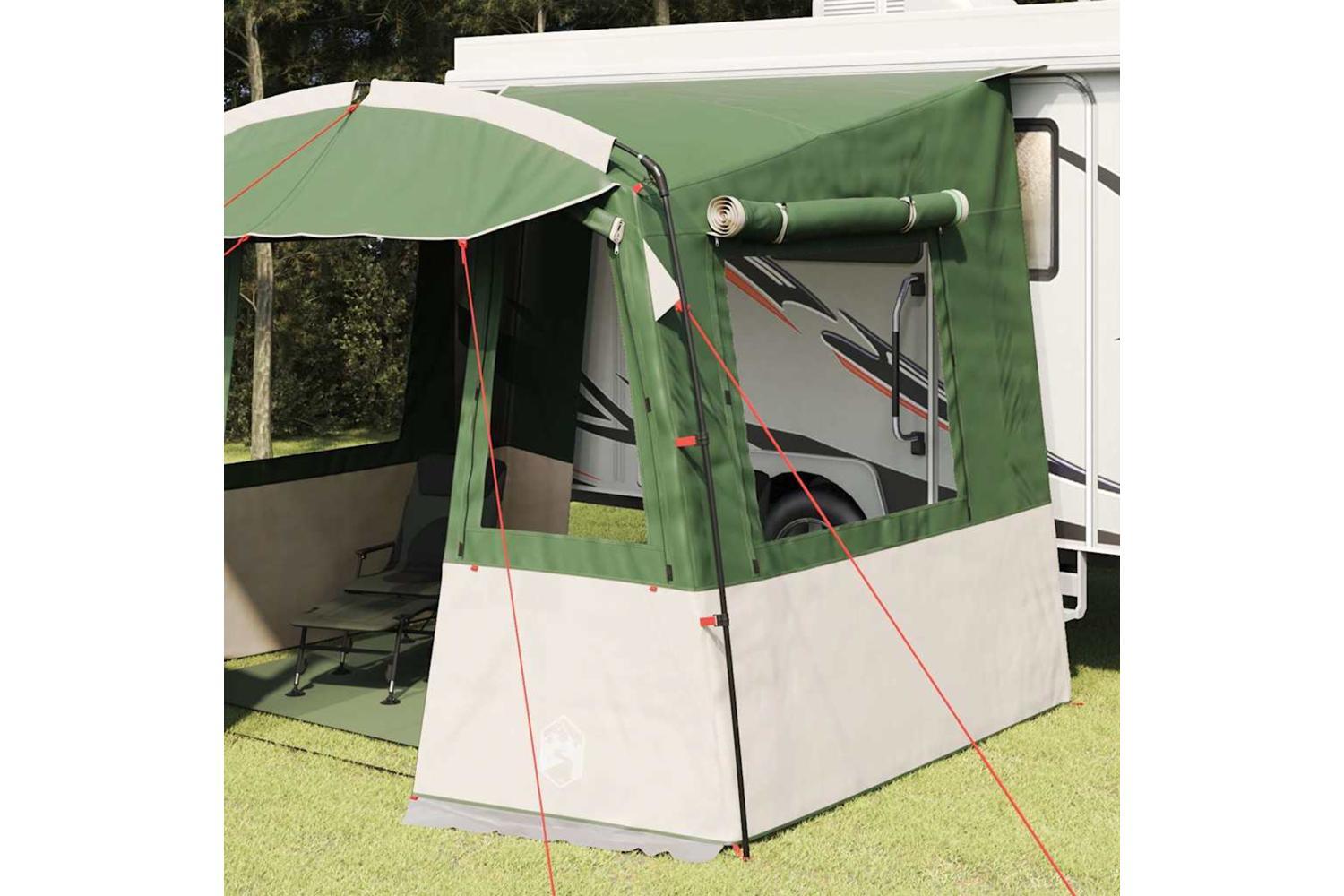 Vidaxl Tailgate Tent For Caravan Rectangular Green 352 X 250 X 240 Cm-3