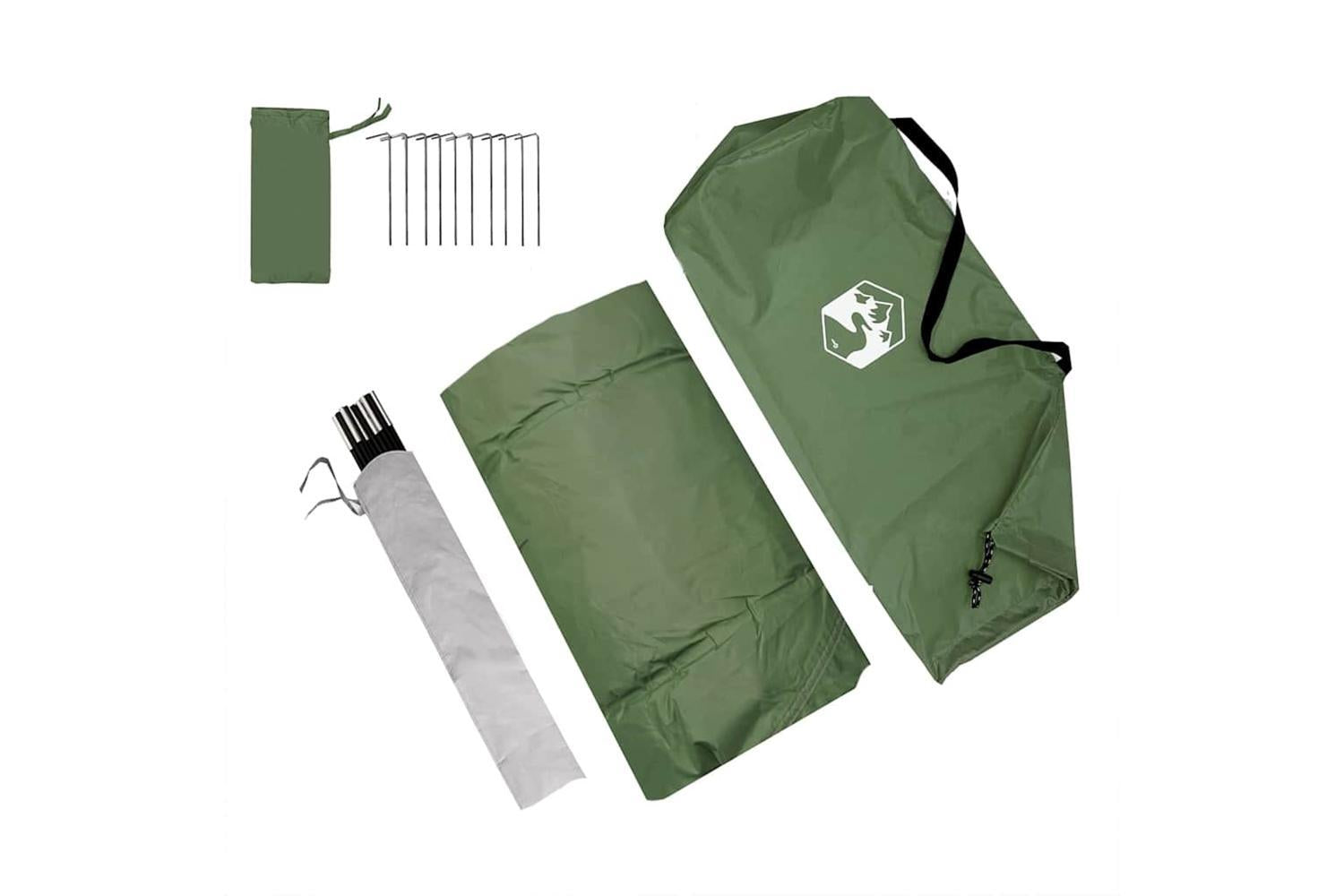 Vidaxl Tailgate Tent For Caravan Rectangular Green 352 X 250 X 240 Cm-9