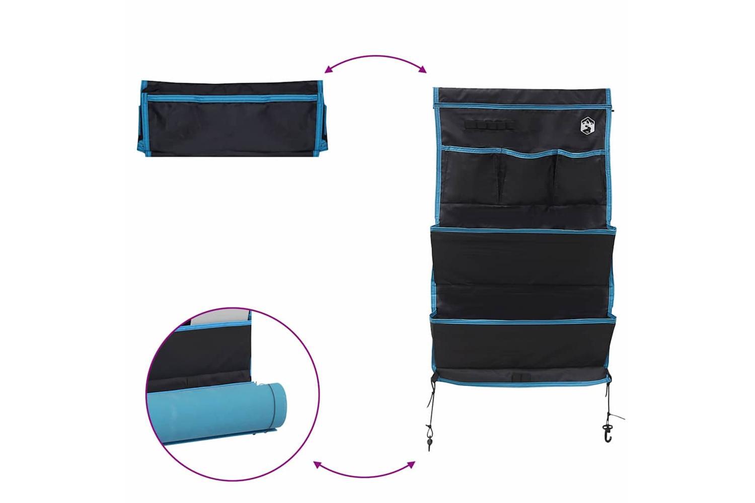 Vidaxl Storage Bag With Storage Black And Blue 91 X 47.5 Cm Oxford-10